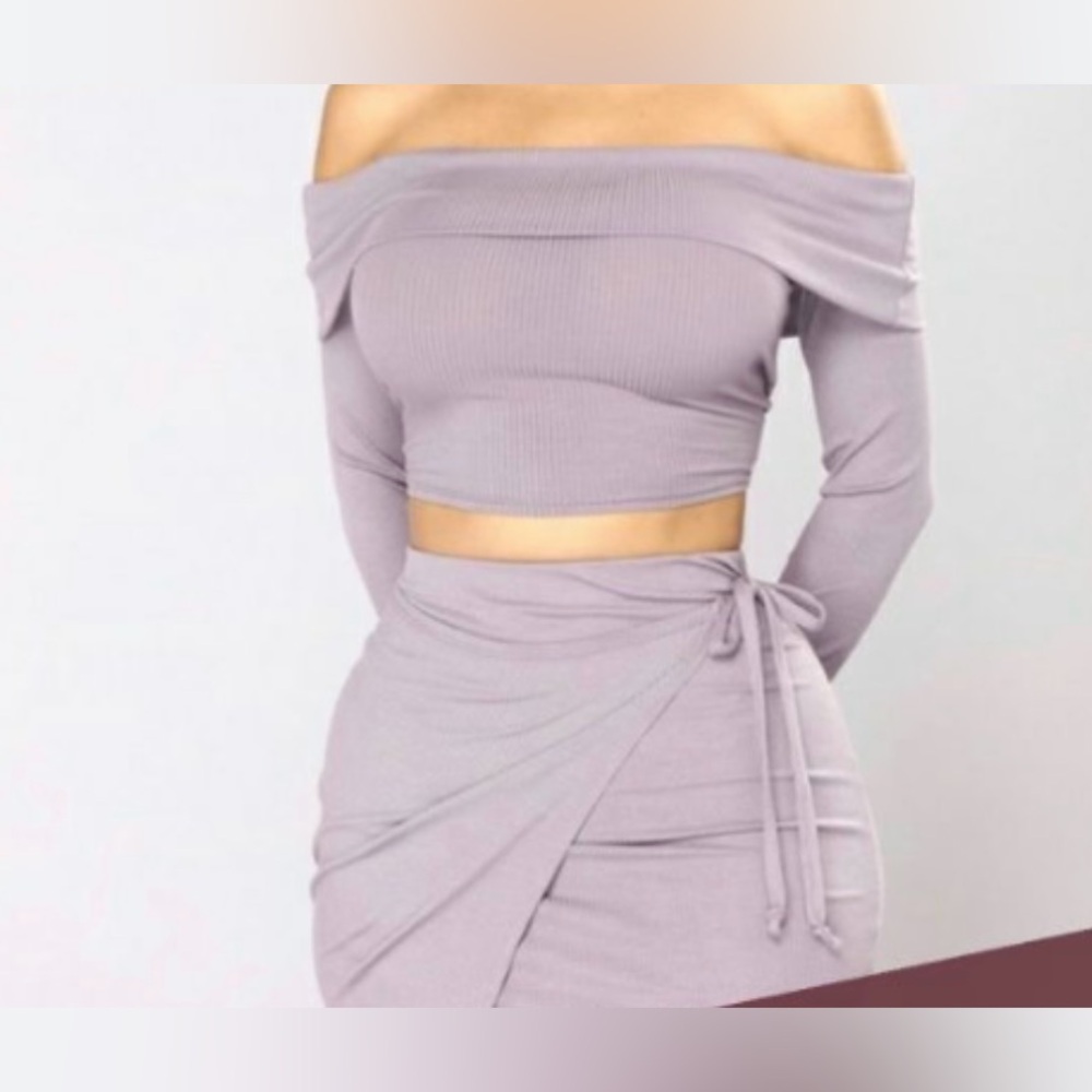 Lavender 2 piece skirt set